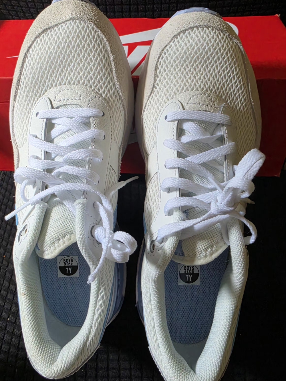 Nike White Mesh Lace-Up Sneakers for Women